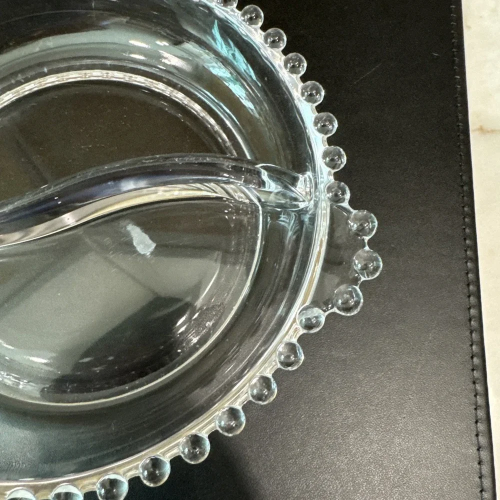 Vintage‎ Imperial Glass Candlewick Clear Glass Divided Candy, Relish & Nut Dish